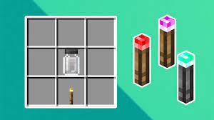 how to craft coloured torches 1