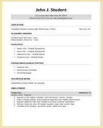 Check out these sample resumes to start crafting your own! High School Resume College Application Sample