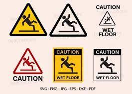 wet floor svg warning caution wet sign
