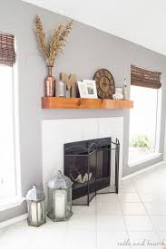 DIY Mantel Update with Crown Molding Table and Hearth
