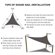 sand equilteral triangle sun shade sail