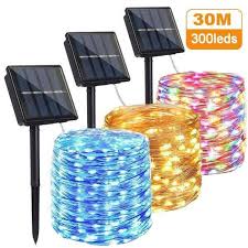 Solar Powered Copper Wire String Lights