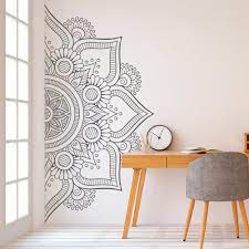 Specifically, we picked up a few options in bedroom wall stickers on this page. Half Mandala Wall Decal Sticker For Bedroom Modern Design Pattern Vinyl Art Self Adhesive Wall Stickers Home Room Decor D264 Wall Stickers Aliexpress