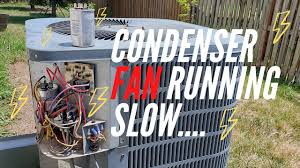 ac condenser fan running slow ac