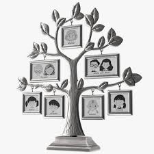 silver family tree picture frame 3d
