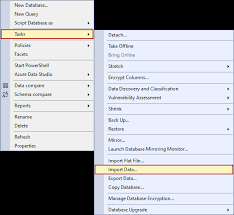 import data into a sql database from excel