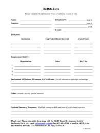 When you are finished with your resume, lets face it, three options are better than one. Biodata Form Fill Printable Fillable Blank Within Free Bio Template In Data Format Resume Fillable Blank Resume Template Resume Resume Sample For Teachers Without Experience Microsoft Office Resume Templates 2016 General Resume