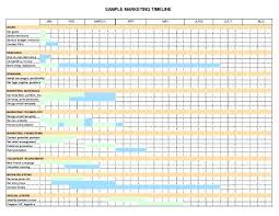 Schedule Template Monthly Timeline Excel Free Marketing Plan