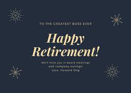 Blue Jupiter Retirement Card Templates By Canva