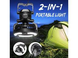 2 Mode 18 Led Tent Light 2 In 1 Camping Ceiling Fan Light Hanging Tent Lamp Lantern Outdoor Tent Light Fan Newegg Com