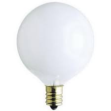 Westinghouse Lighting 0381600 Dimmable G16 Globe Decorative Incandescent Lamp 40 Watt E12 Candelabra Base 330 Lumens 2700k White