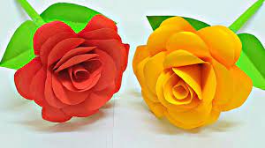 how to make paper rose from a4 size
