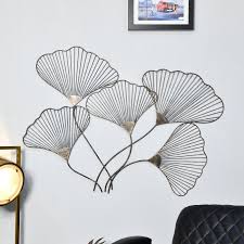 Ginkgo Leaves Wall Art Black Country