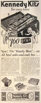 1928 kennedy kits steel toolbox ad