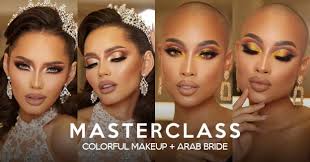 colored makeup arab bride
