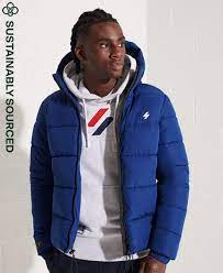 Men S Sports Puffer Hooded Jacket In