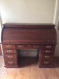 Chelsea home marlin roll top desk. Riverside Furniture Oak Roll Top Secretary Desk With Hutch Light Lock And Key Ebay