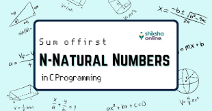 find the sum of n natural numbers in c