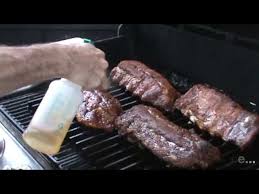 setup for grilling ribs on a gas grill