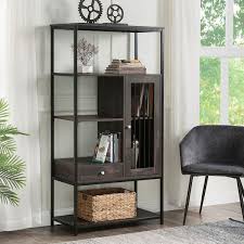 Brown Vintage Industrial Style Bookcase