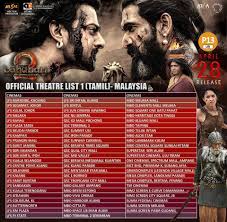 It is a clean release date as no one would really want to spoil the party when the world wants to know 'why katappa killed baahubali'?. On Twitter Bahubali 2 Official Theatre List Tamil For Malaysia Watch This Magnum Opus From 28th April 2017 12 00pm All Cinemas Nationwide Https T Co Yrza3a0lgd
