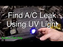 find refrigerant leaks with a uv light