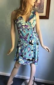 Details About Jb By Julie Brown Womens Multicolor Wrap Sleeveless Dress Size Small Euc