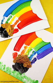 st patrick s day handprint rainbow art