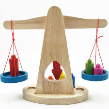 wooden balance beam weighing scale