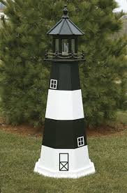 Solar Wooden Garden Lighthouse By