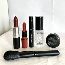 mac 6pc makeup set lipsticks stack