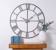 Oversized Galvanized Wall Clock
