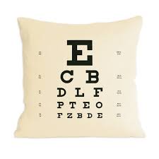 Amazon Com Eye Chart Pillow Organic Hemp Cotton Blend