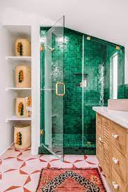 Pink And Green Bathroom Makeover