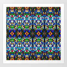 Stained Glass Pattern Art Print By