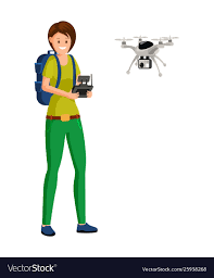 drone pilot job flat royalty free