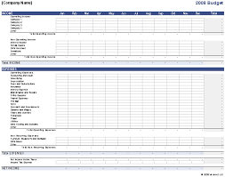 business budget template for excel