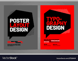 typography for poster vector image