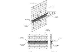 Brick Wall To Slab Elevation And