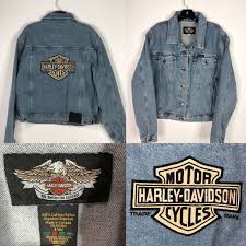 Harley Davidson Vintage Denim Jean Jacket Size 1w