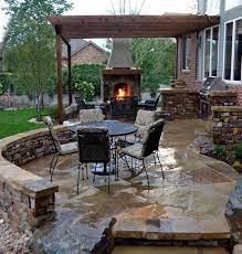 Outdoor Stone Fireplaces Stone Patio