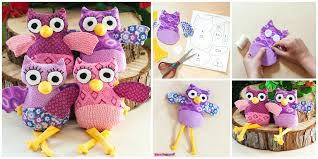 cute diy owl plushies free sewing