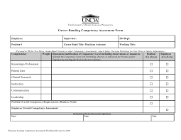 Physician Assistant Competency Assessment Worksheet