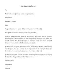 free employee warning letter template