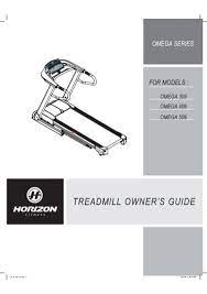 treadmill owner s guide horizon fitness