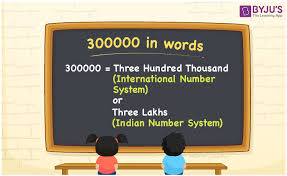 how to write 300000 in english words