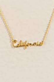francesca s california script necklace