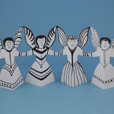 How To Make Paper Angel Chains Christmas Crafts Aunt