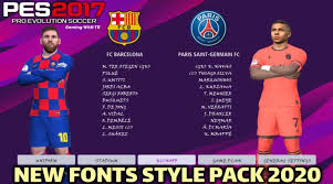Pes 2017 pes professionals patch (all) option file. Pes 2017 New Fonts Style Pack 2020 Gaming With Tr
