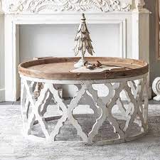 Porchway White Round Coffee Table With